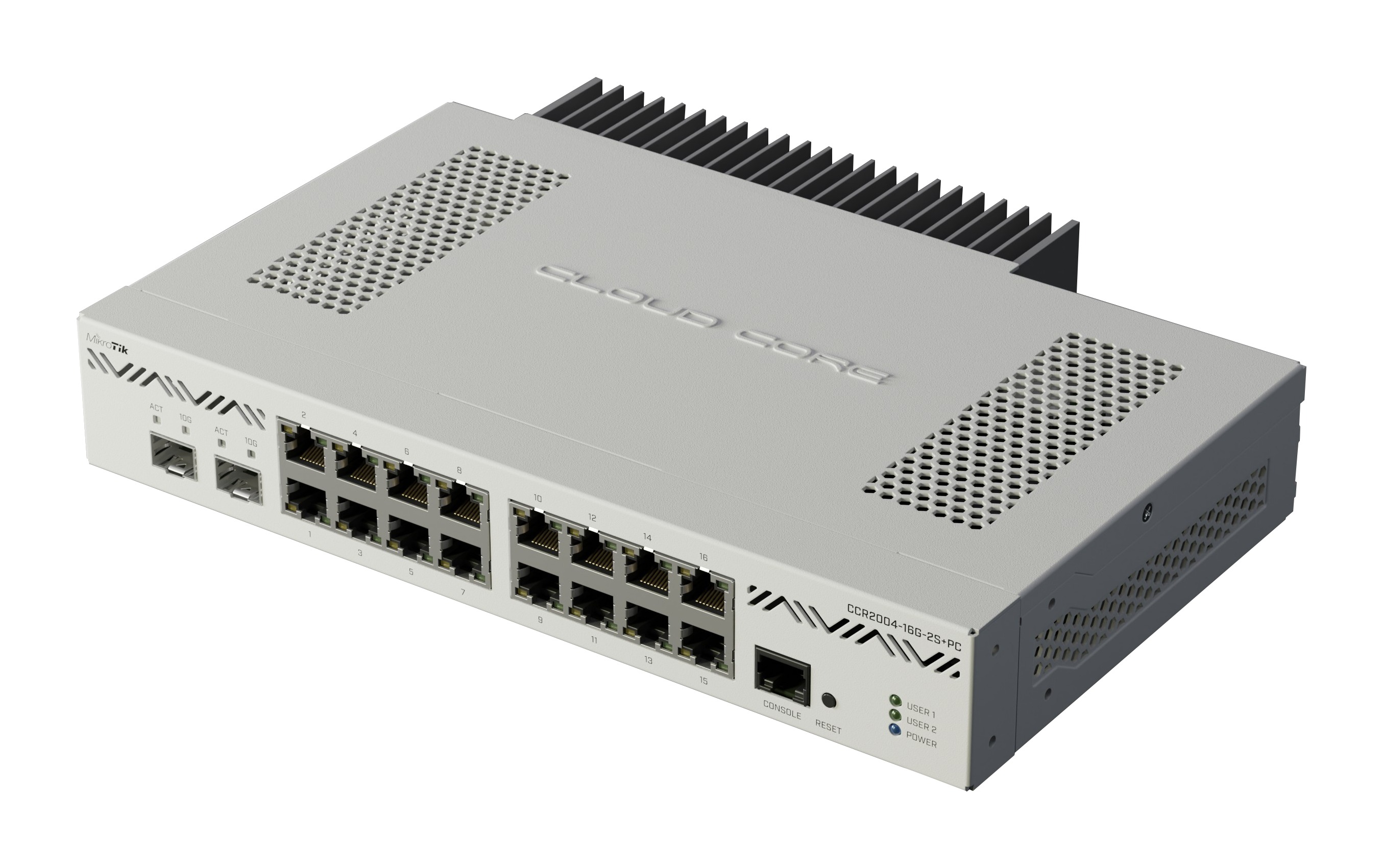 Introducing the CCR2004: Silent Powerhouse for High-Speed Networking Enjoy the perfect blend of performance and silence with the CCR2004, featuring the Amazon Annapurna Labs Alpine v2 CPU with 4x 64-bit ARMv8-A Cortex-A57 cores running at 1.2 GHz. This silent powerhouse offers up to 3x faster performance than the previous generation CCRs, making it ideal for office, studio, server room, or homelab use. Introducing the CCR2004: Silent Powerhouse for High-Speed Networking Enjoy the perfect blend of performance and silence with the CCR2004, featuring the Amazon Annapurna Labs Alpine v2 CPU with 4x 64-bit ARMv8-A Cortex-A57 cores running at 1.2 GHz. This silent powerhouse offers up to 3x faster performance than the previous generation CCRs, making it ideal for office, studio, server room, or homelab use.