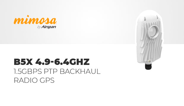 The Mimosa B5x is one of the industry’s fastest unlicensed, point-to-point (PTP) The Mimosa B5x is one of the industry’s fastest unlicensed, point-to-point (PTP)