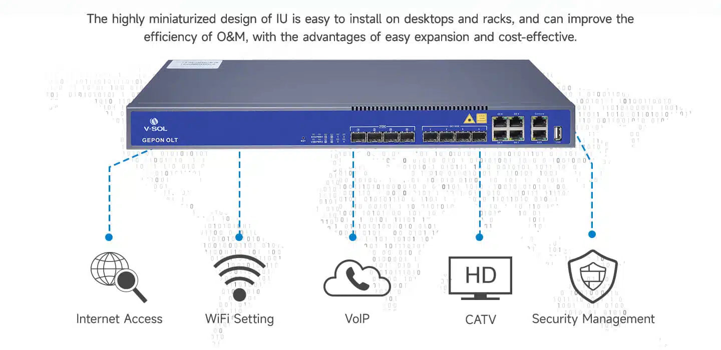 4 Port EPON OLT (V1601E04-DP/BT) 4 Port EPON OLT (V1601E04-DP/BT)