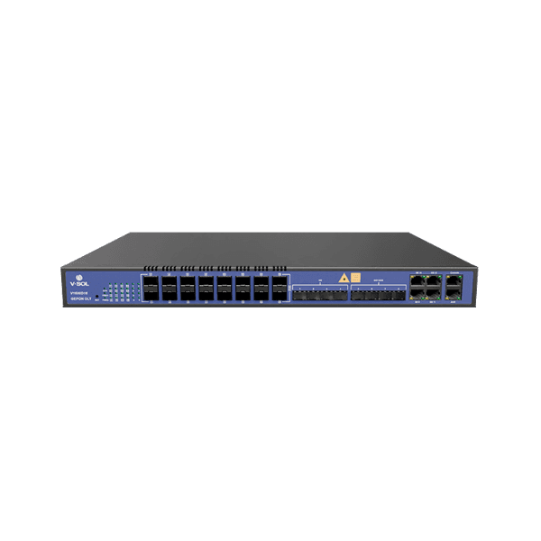 16 Port EPON OLT Model: V1600D16 Spec: 16*EPON,4GE(RJ45)+4*GE(SFP)+4*10GE(SFP+)Dual power modules available in DC/AC ,support hot-swap Weight: 6.5kg 16 Port EPON OLT Model: V1600D16 Spec: 16*EPON,4GE(RJ45)+4*GE(SFP)+4*10GE(SFP+)Dual power modules available in DC/AC ,support hot-swap Weight: 6.5kg