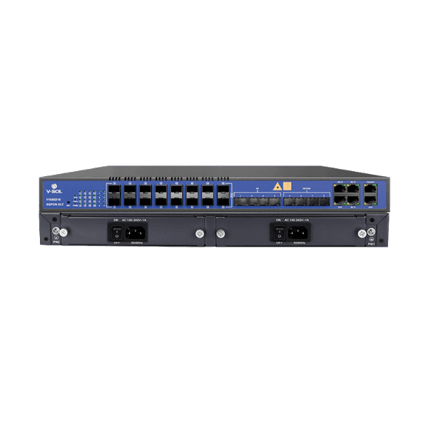 16 Port EPON OLT Model: V1600D16 Spec: 16*EPON,4GE(RJ45)+4*GE(SFP)+4*10GE(SFP+)Dual power modules available in DC/AC ,support hot-swap Weight: 6.5kg 16 Port EPON OLT Model: V1600D16 Spec: 16*EPON,4GE(RJ45)+4*GE(SFP)+4*10GE(SFP+)Dual power modules available in DC/AC ,support hot-swap Weight: 6.5kg