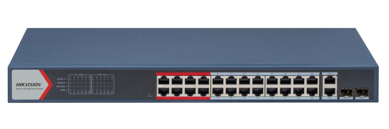 24 Port Fast Ethernet Smart POE Switch (DS-3E1326P-EI)