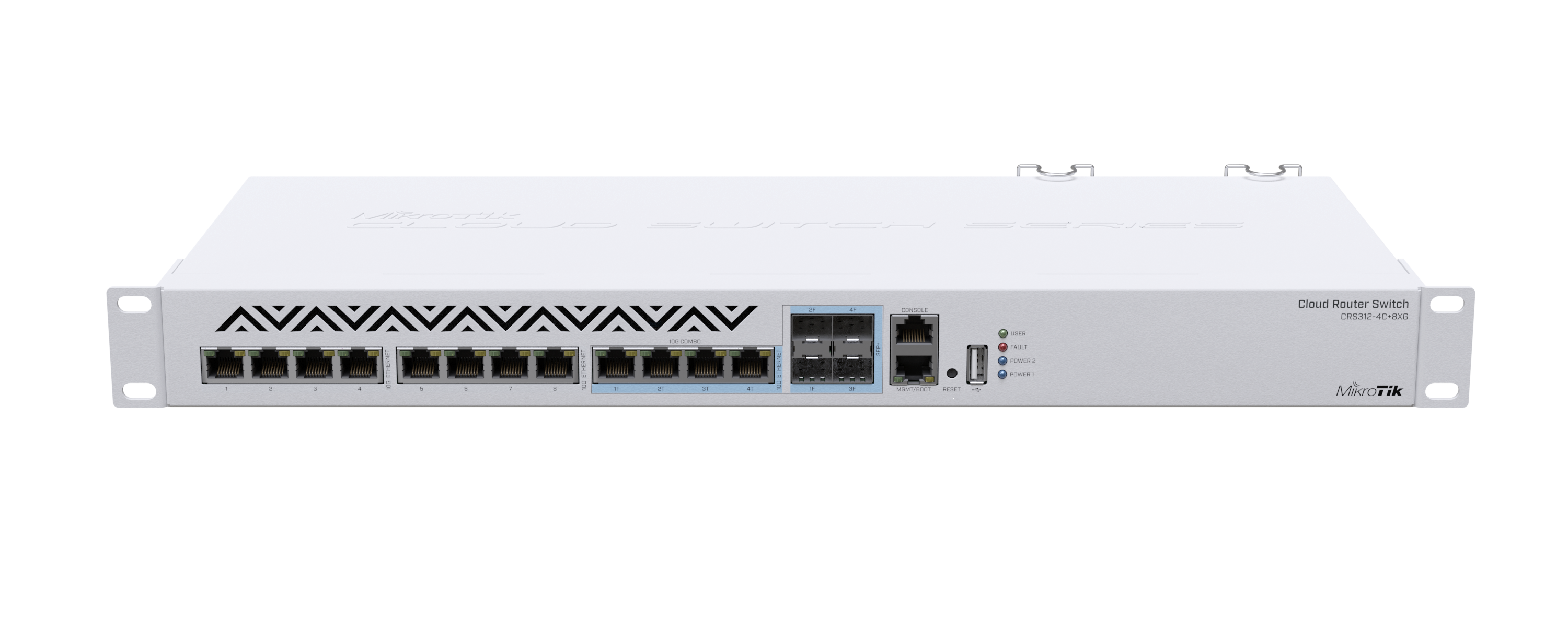 CRS312-4C+8XG-RM Switch of the future: the first MikroTik product with 10G RJ45 Ethernet ports and SFP+