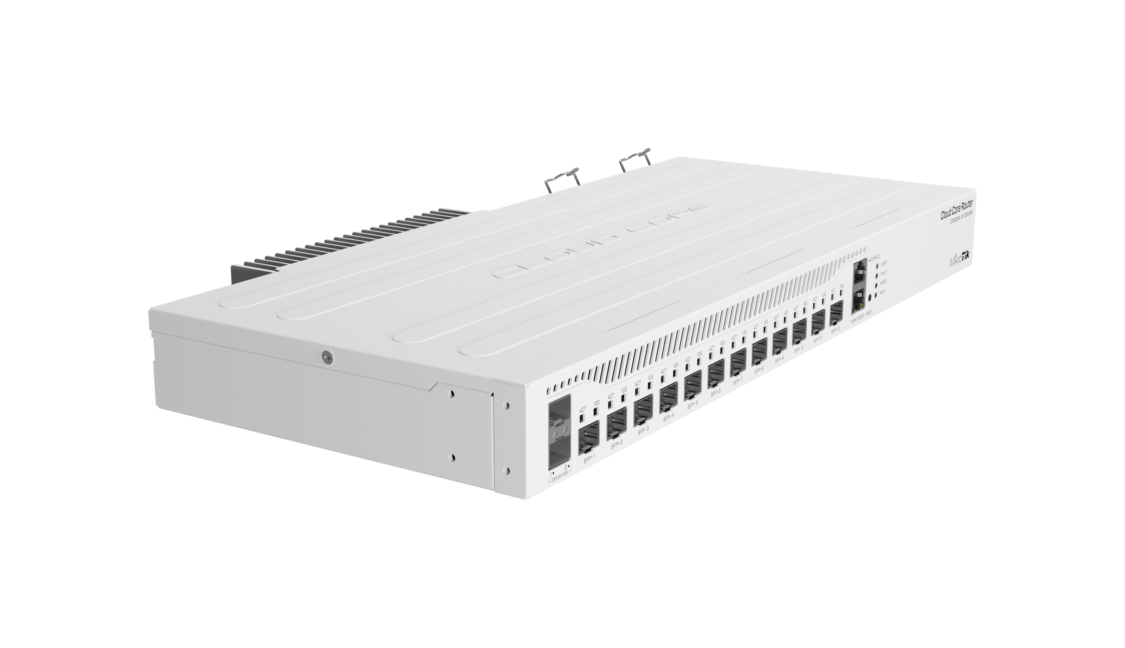 Simplify your network management with the CCR2004-1G-12S+2XS, a versatile connectivity router that consolidates multiple devices into one. With a range of ports (1 Gbps copper, 12 x 10 Gbps SFP+, and 2 x 25 Gbps SFP28), you can connect devices of all speeds and types.