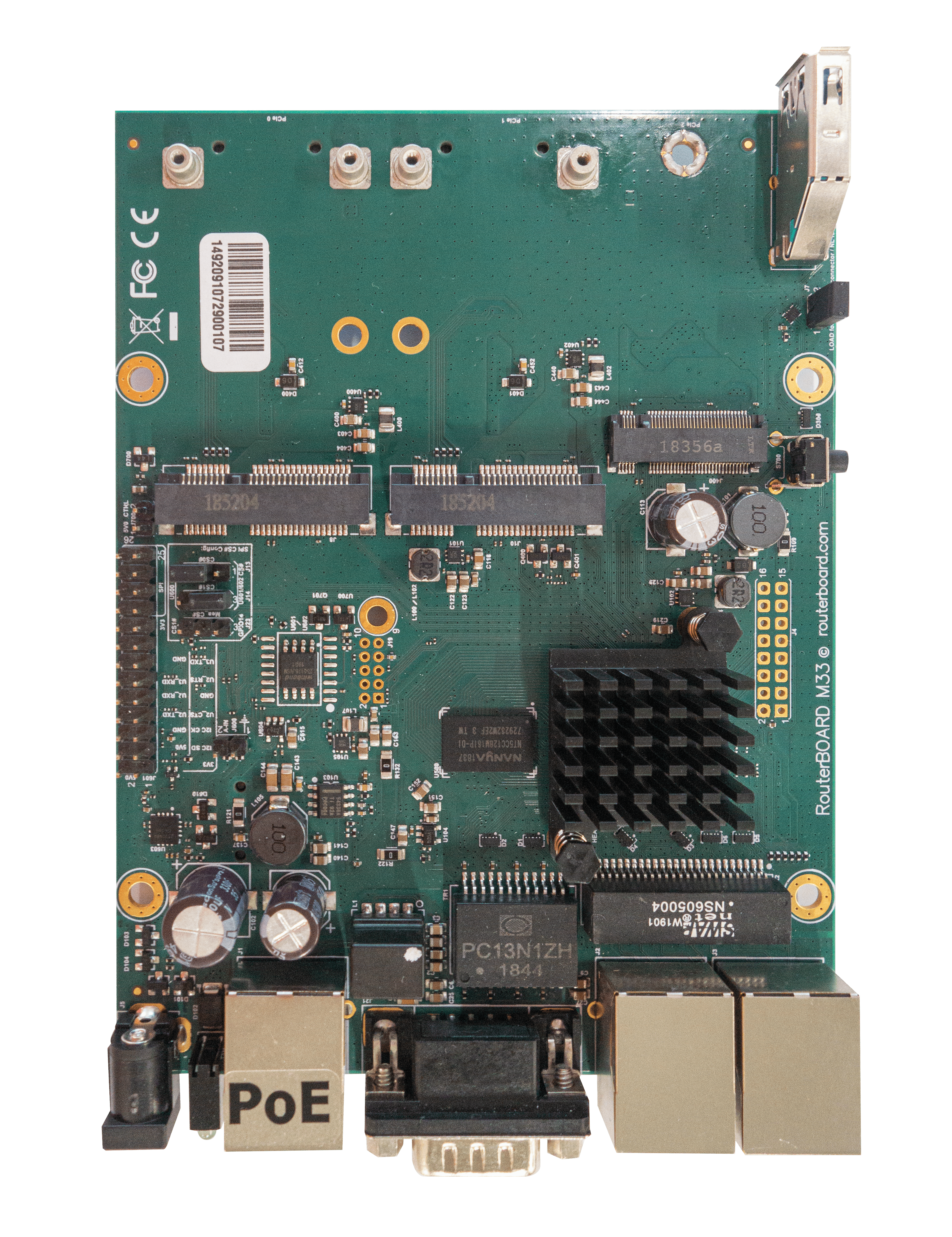 RBM33G: A fully featured RouterBOARD device for custom solutions, offering dual 3G/LTE modem support, versatile storage options, and powerful performance for demanding applications