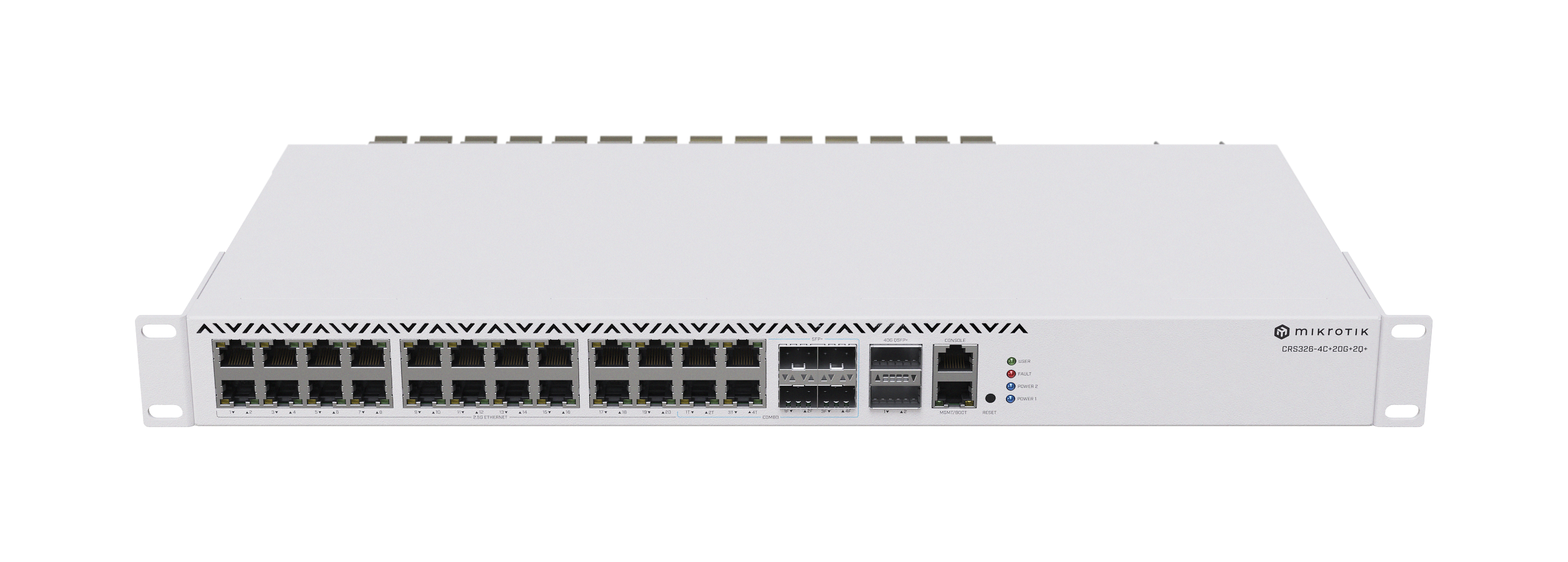 Our top-of-the-line switch with incredible 2.5 Gigabit port density, combo ports, and even a pair of 40 Gbps QSFP+ cages. Enterprise-level gamechanger