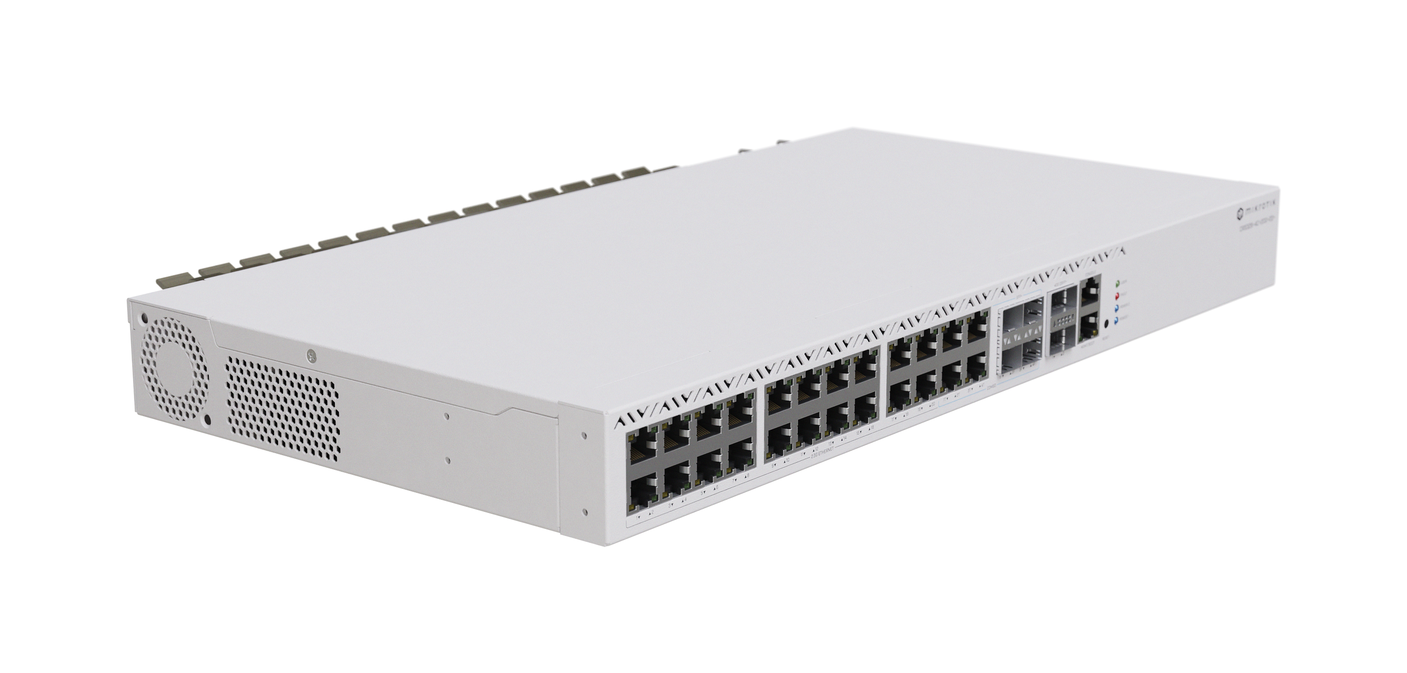 Our top-of-the-line switch with incredible 2.5 Gigabit port density, combo ports, and even a pair of 40 Gbps QSFP+ cages. Enterprise-level gamechanger