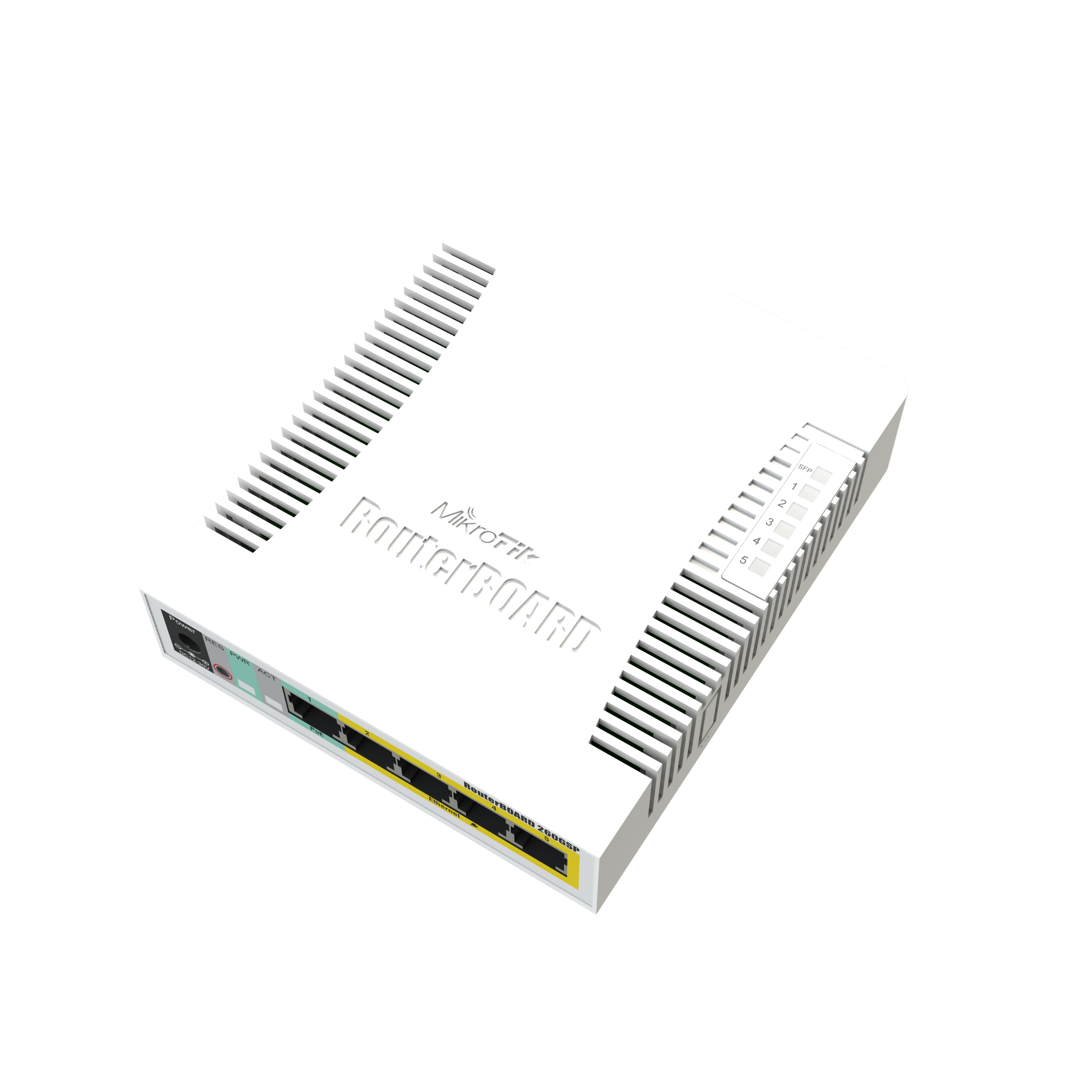 Compact SOHO switch with Power over Ethernet (PoE) capabilities, 5x Gigabit Ethernet ports, 1x SFP cage, and efficient switching with Atheros Switch Chip. Ideal for small networks and home offices