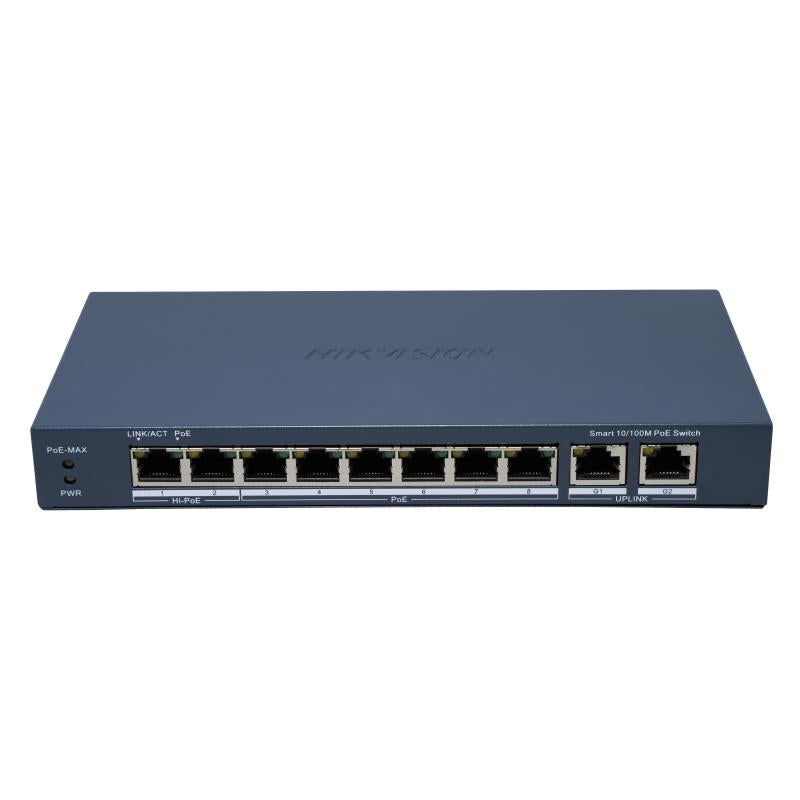 8 Port Fast Ethernet Smart POE Switch (DS-3E1310HP-EI (B))