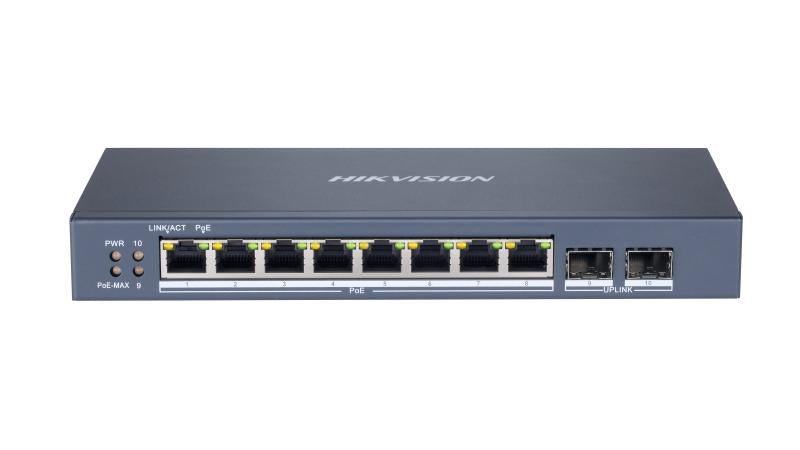 Network switch with multiple ports on a white background