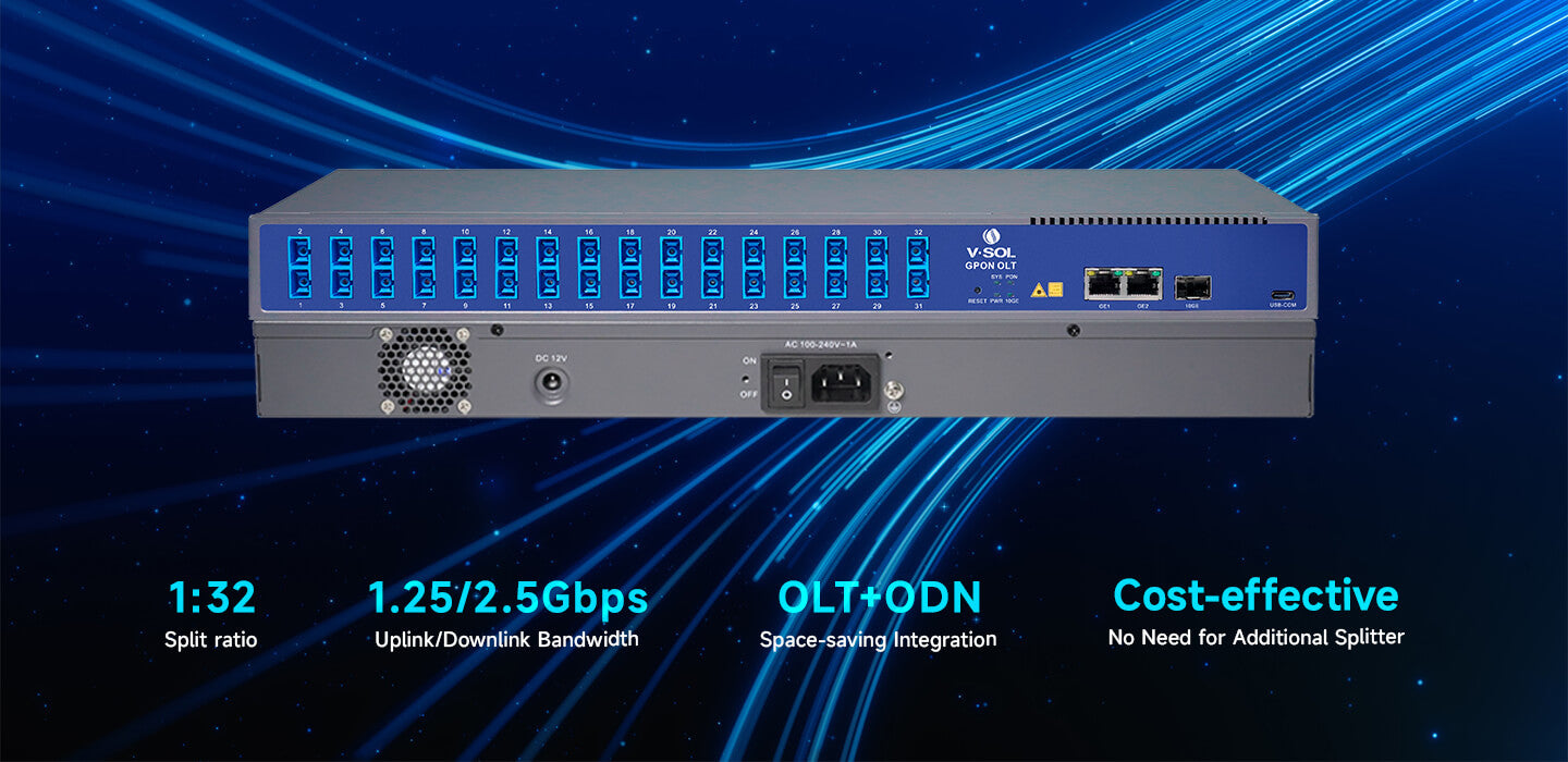 Single PON with 1×32 Splitter GPON OLT (V1600GS-O32)