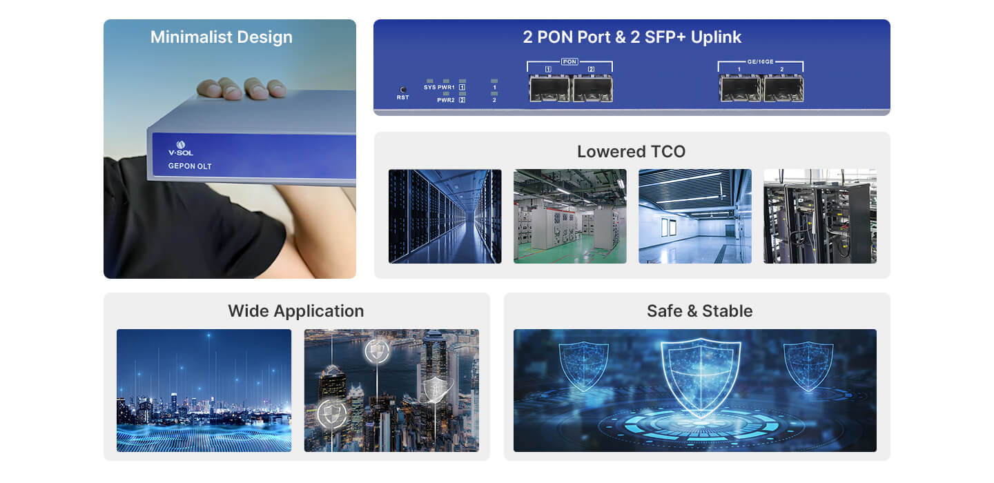 2 Port EPON OLT (  V1601E02-DP )