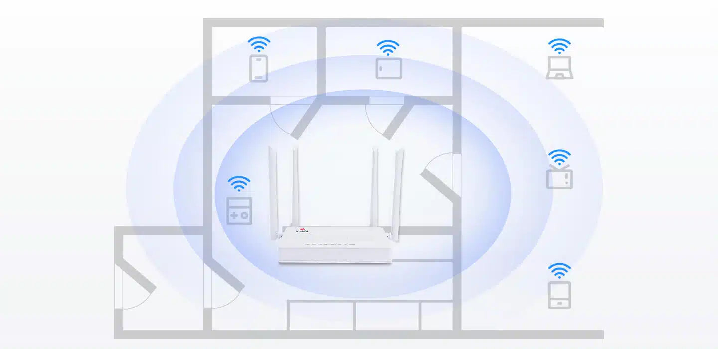 4GE+WiFi 5+1USB ONT Model: V2804AC-Z Spec: 4*GE+WiFi 5+USB 3.0