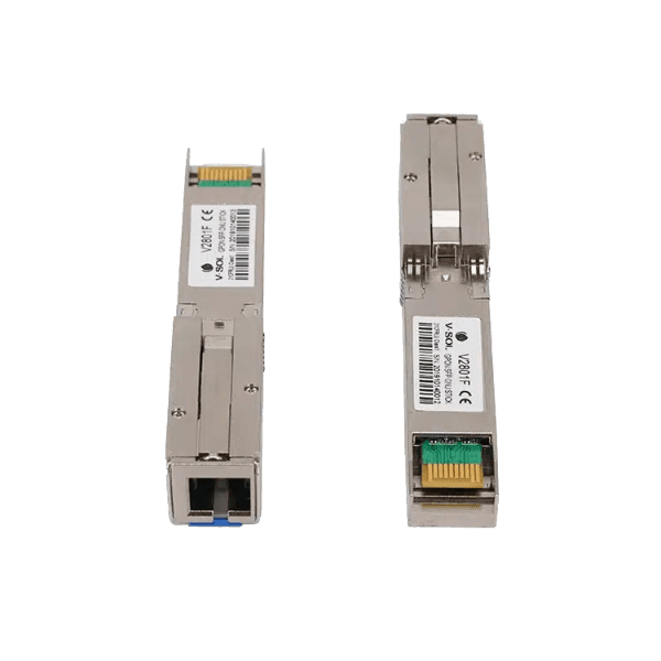 1XPON+1GE(SFP) SFP ONT Model: V2801F Spec: 1*XPON+1*GE(SFP) Weight: 35g