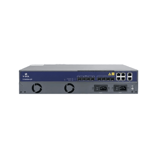 4 Port EPON OLT Model: V1600D4-DP/BT Spec: 4*EPON,4GE(RJ45)+4*10GE(SFP+) Dual power modules available in DC/AC Weight: 3.2kg