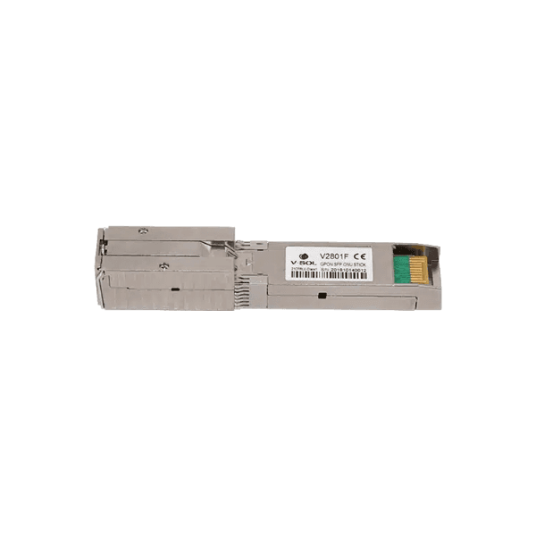 1XPON+1GE(SFP) SFP ONT Model: V2801F Spec: 1*XPON+1*GE(SFP) Weight: 35g