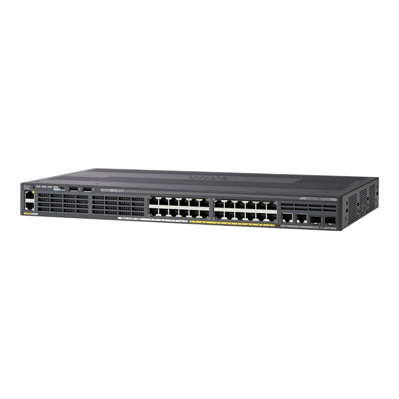 Cisco WS-C2960X-24TS-LL 2960 Series switch with (24) 10/100/1000 Ethernet ports and (2) fixed 10/100/1000 Ethernet uplink ports & 2 SFP Ports